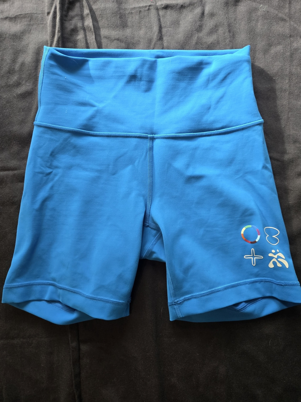 Luululemon athletica Bright Blue High-Waist Bike Shorts 2023 Pride Collection
